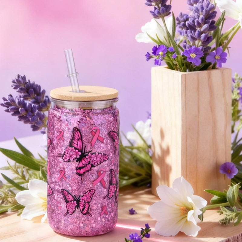 kiddgroo Snow Globe Tumbler Supplies, 25 Pcs DIY Snowglobe Cup Setâ€“ Includes 16oz Double-Wall Acrylic Tumbler, Cup Cradle, UV DTF Wraps, Craft Glitter & DIY Tools, Easter Birthday Gifts for Girls - Image 2