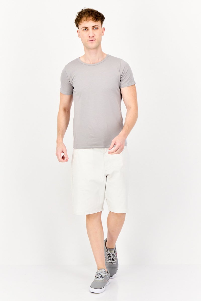 GAP Men Regular Fit Solid 10 Inseam Chino Shorts, Light Grey - Image 4
