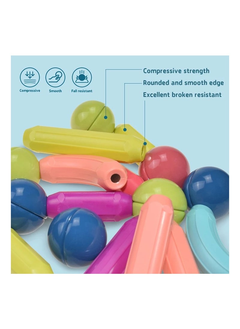 child toy 26 PCS Magnetic Bar Children's Early Education Puzzle Toys With Varying Shapes Assembled With Large Particles Of Magnetic Blocks Toy Set  - Image 5