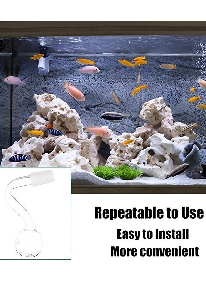 2Pcs 14mm Glass Mini inflow Pipe,Inflow Pipe Water Pump Aquarium FilterTubing, Surface Skimmer, AquariumPlanted Tank Aquascaping Fish TankAccessories, for Fish Tank