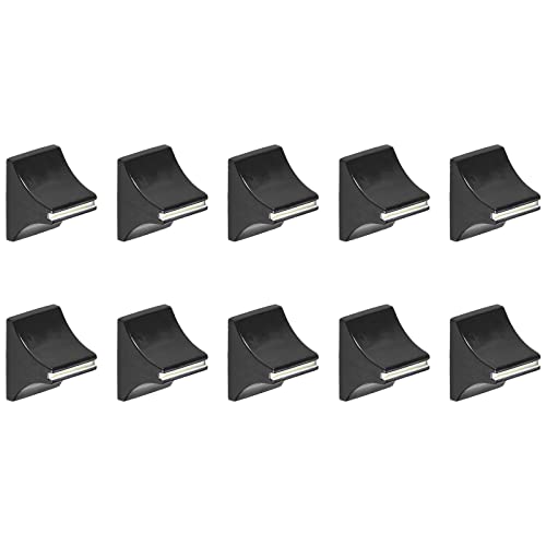 Rebower Potentiometer Mixer Fader Cap Straight Sliding, [for 4mm Shaft Switch Cap] - Plastic/Black/ 10Pcs - Image 1