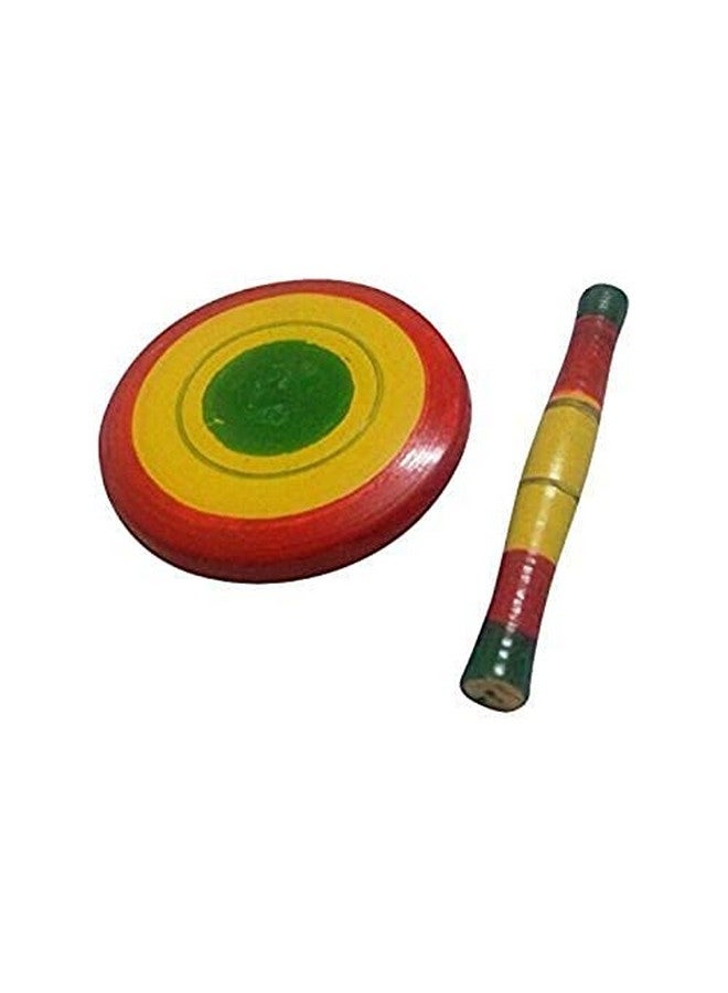 Neotea Wooden Handmade Wooden Kids chapati Maker Chakla Belan Pack of 1 (Color May Vary) - Image 1