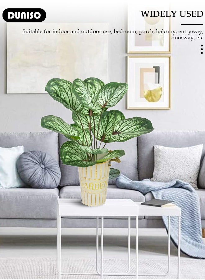 DUNISO Artificial Tree Fake Plant Potted Faux Tree Decorative Greenery Perfect lifelike Plant for Home Decoration Office Indoor Outdoor Balcony Living Room,Without Flowerpot  - Image 5