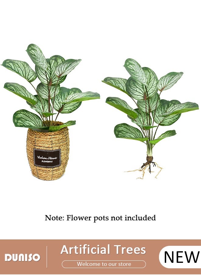 DUNISO Artificial Tree Fake Plant Potted Faux Tree Decorative Greenery Perfect lifelike Plant for Home Decoration Office Indoor Outdoor Balcony Living Room,Without Flowerpot  - Image 1