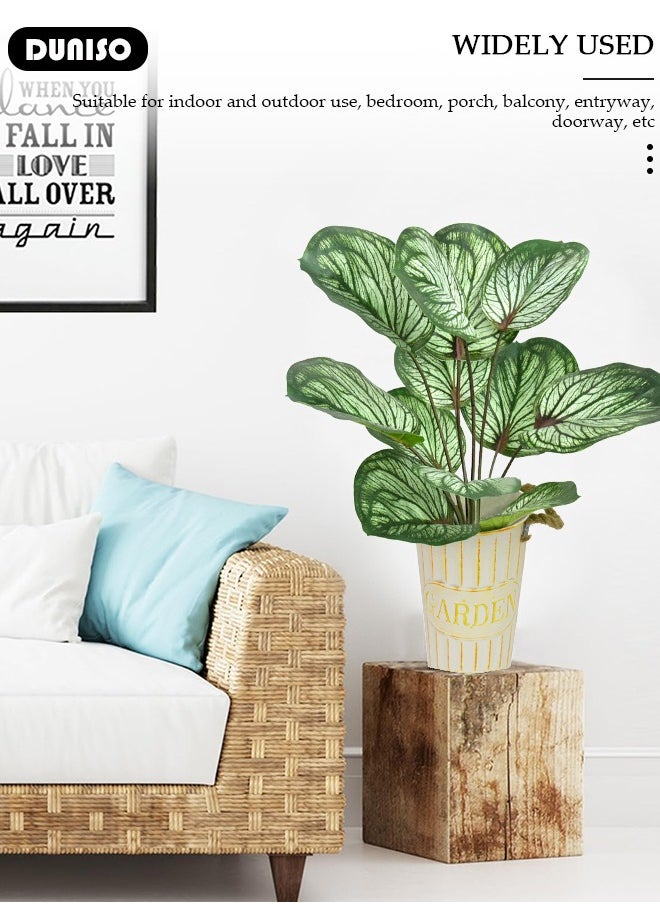 DUNISO Artificial Tree Fake Plant Potted Faux Tree Decorative Greenery Perfect lifelike Plant for Home Decoration Office Indoor Outdoor Balcony Living Room,Without Flowerpot  - Image 3