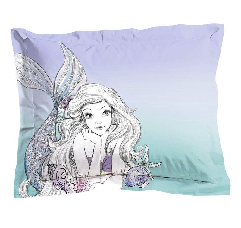 Jay Franco Disney Little Mermaid 5 Piece Twin Bed Set - Teal Color, Includes Comforter & Sheet - Bedding Features Ariel, Super Soft Fade Resistant Microfiber - Image 4