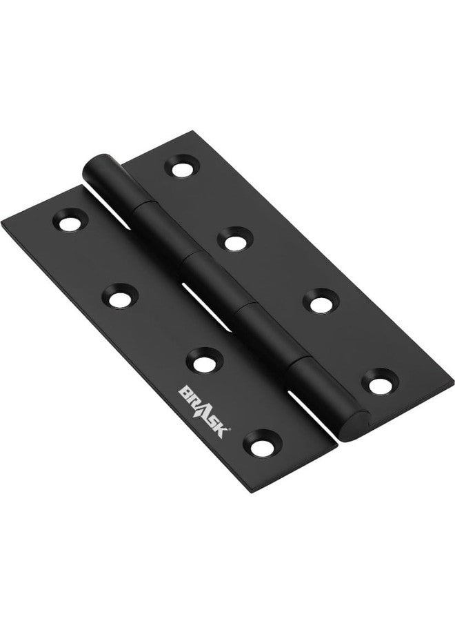 BRASK Premium Stainless Steel Slow Movement Concealed Welded Hinges 4 x 12, 2.5mm Thickness, Screws Included (4 x 12 | 12 Pcs, Black Matt) - Image 1