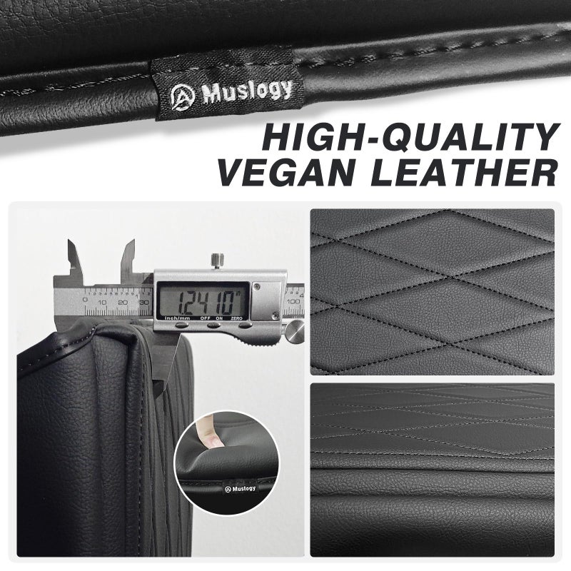 Muslogy Center Console Armrest Cover Fit for Ford F-150 F150 2021-2025 2026 Accessories, Comfort Armrest Pad Console Lid Cushion Vegan Leather 1-Inch Extra Thick(WorkSurface ONLY) - Image 3