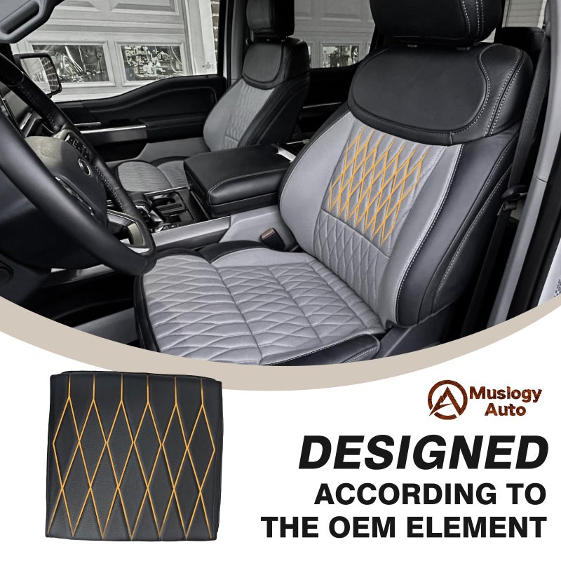 Muslogy Center Console Armrest Cover Fit for Ford F-150 F150 2021-2025 2026 Accessories, Comfort Armrest Pad Console Lid Cushion Vegan Leather 1-Inch Extra Thick(WorkSurface ONLY) - Image 4