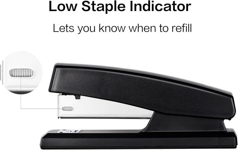 Deli Stapler, Desktop Staplers With 640 Staples, Office Stapler, 25 Sheet Capacity, Black - Image 4