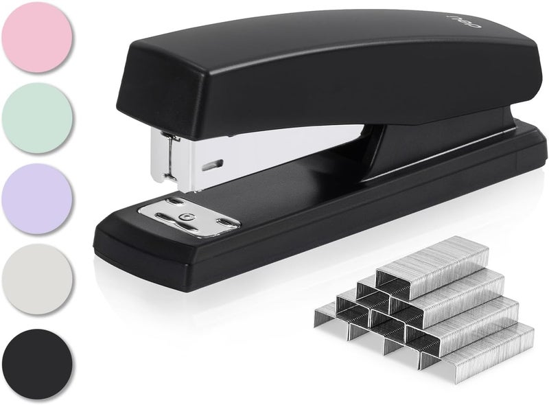 Deli Stapler, Desktop Staplers With 640 Staples, Office Stapler, 25 Sheet Capacity, Black - Image 1