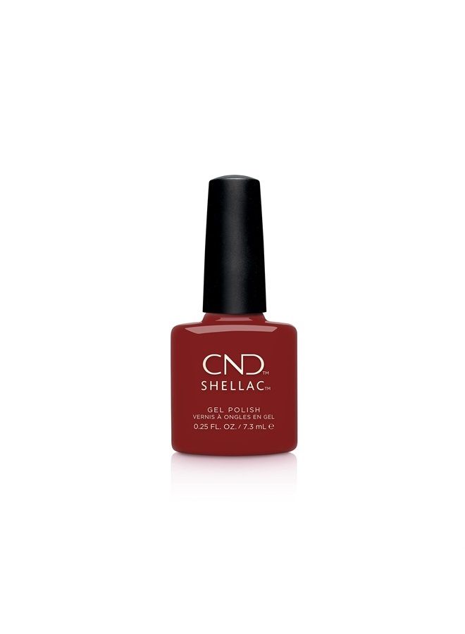 CND Shellac Gel Nail Polish, Long-lasting NailPaint Color with Curve-hugging Brush, Red/Burgundy Polish, 0.25 fl oz - Image 1