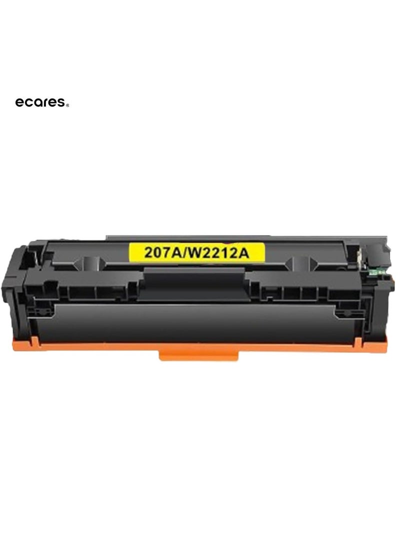 ECARES® 207A Compatible Toner Cartridge W2212 Color Laserjet Pro M255nw M255dw MFP M282nw M283fdn M283fdw Printer (Yellow) - Image 1