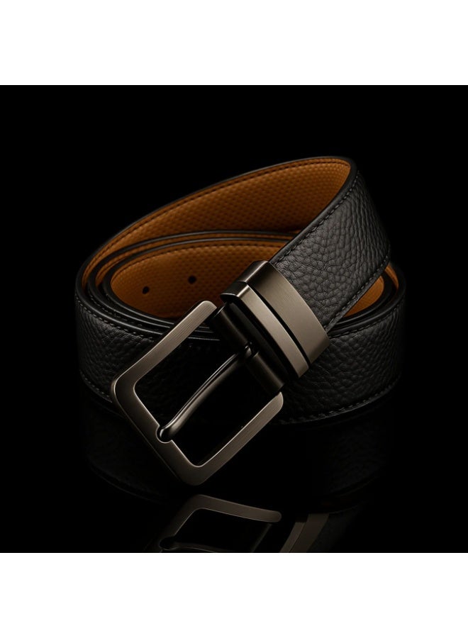 Pin Dot Reversible Leather Belt - Image 1