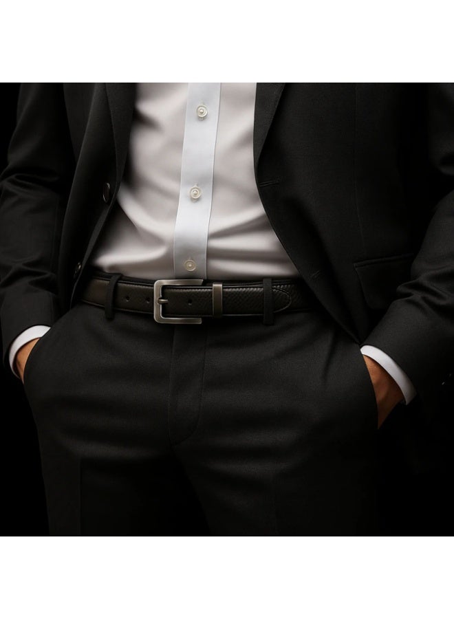 Pin Dot Reversible Leather Belt - Image 3