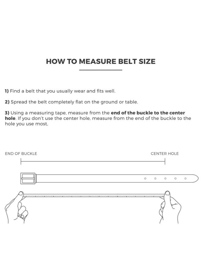 Pin Dot Reversible Leather Belt - Image 4