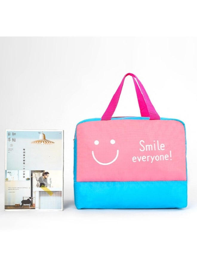Generic Waterproof Dry Wet Separation Swimwear Clothes Bag Pink/Blue  - Image 4