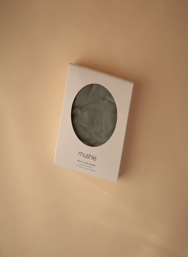 mushie Baby Car Seat Canopy Cover | Breathable & Stretchy Multi Use Cover for Breastfeeding, Nursing, High Chair, Shopping Cart, Strollers (Dried Thyme) - Image 2