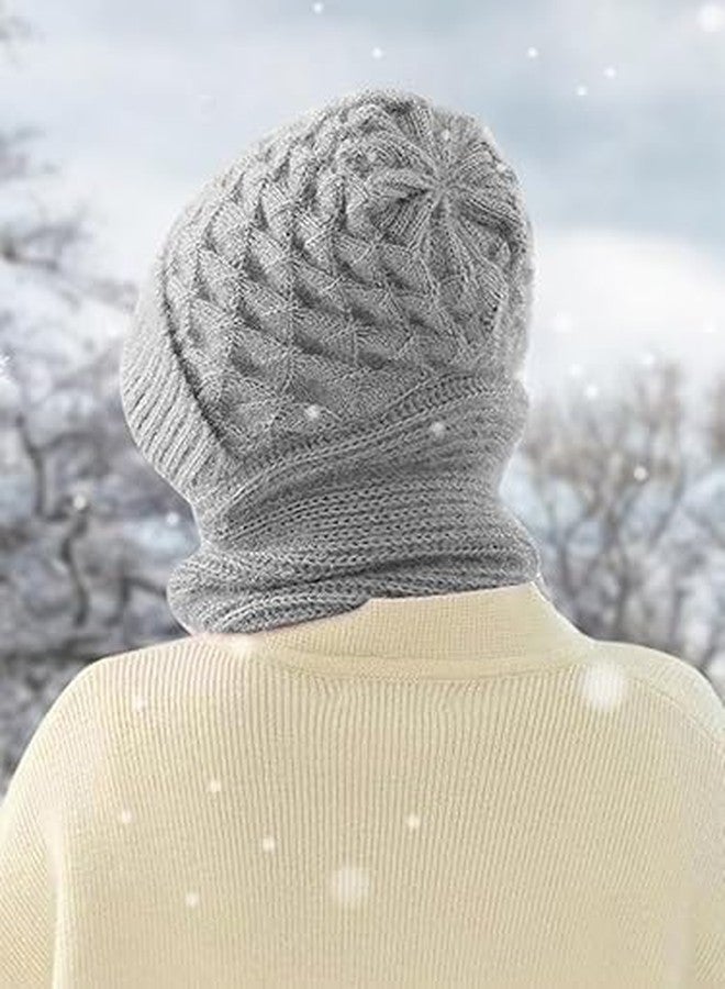 KRIDARSH NEW Winter Cap for Women Woolen Cap with Mufflers for Women, 2 in 1 Mask Scarf Knitted Woolen for Women & Girls Muffler Stylish & Scarf Ear Protection (Multicolour) - Image 4