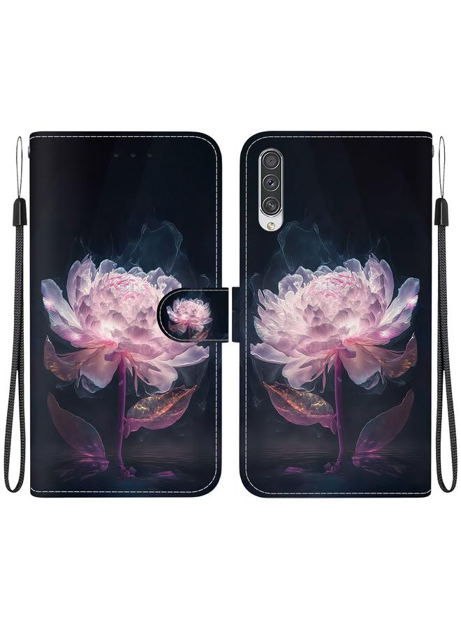 اس-توب جراب لهاتف Samsung Galaxy A70 / A70s مصنوع من الجلد برسومات ملونة وملمس كريستالي - Image 1