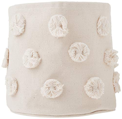 Pehr Pom Pom Basket, Mini (Natural) | 100% Cotton Canvas Storage for Nursery, Playroom & Home | Decorative Organizer | 8”D x 7”H - Image 4