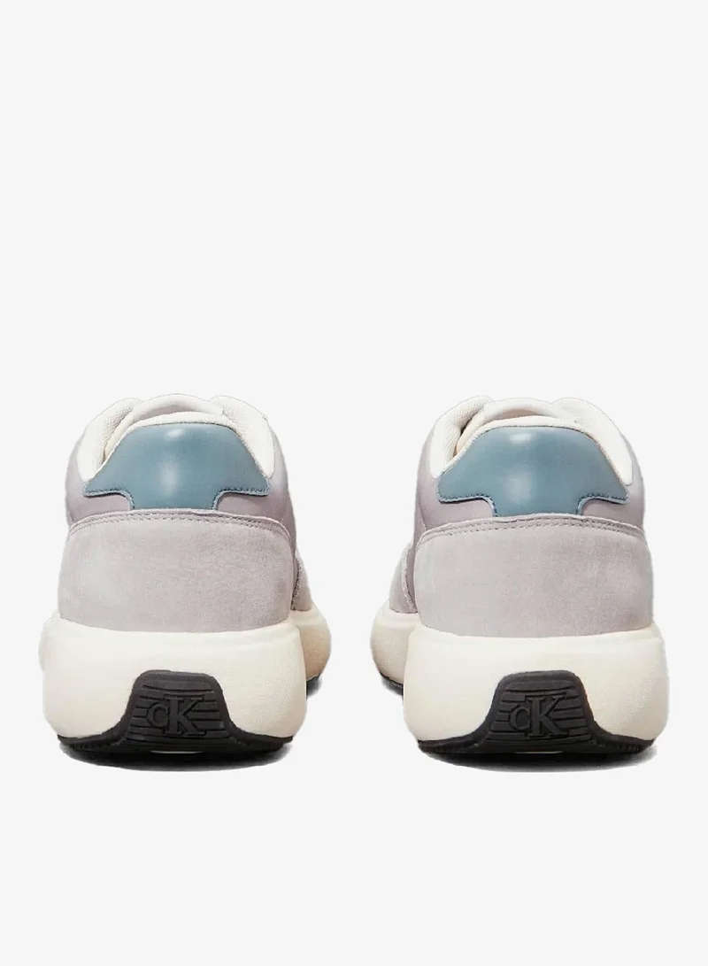 Calvin Klein Jeans Oyster Mushroom/Formal Grey Leather Trainers for Men | Best Price UAE