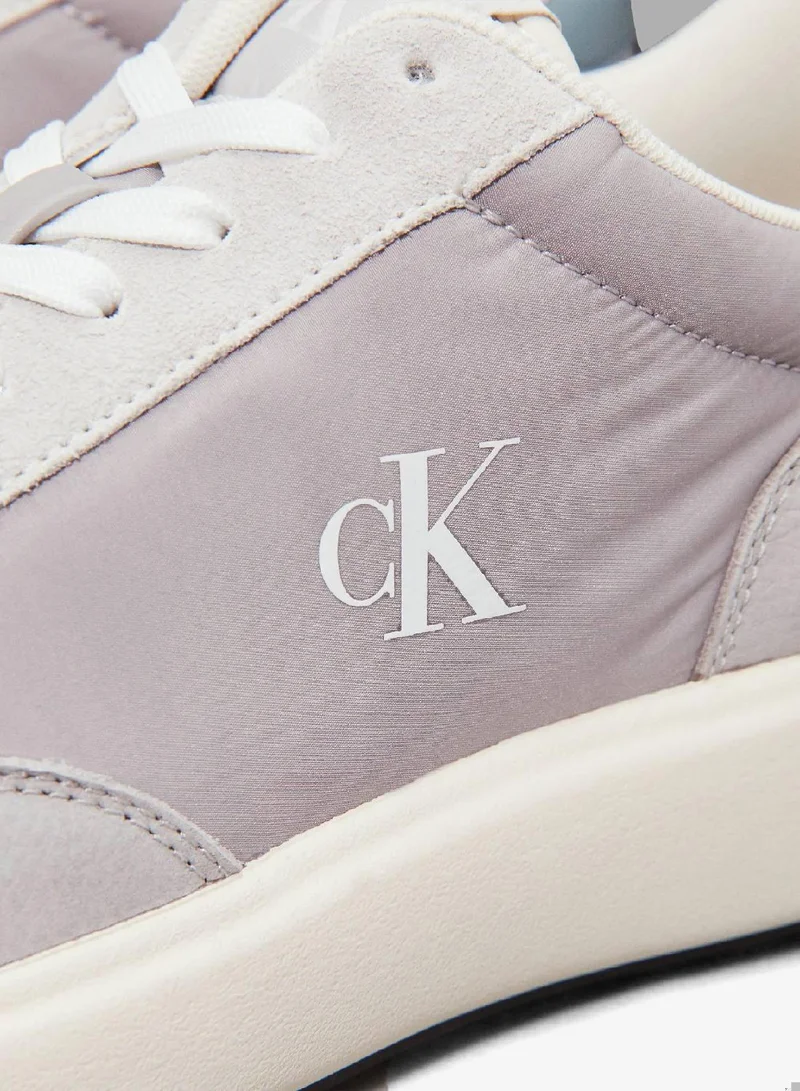 Calvin Klein Jeans Oyster Mushroom/Formal Grey Leather Trainers for Men | Best Price UAE