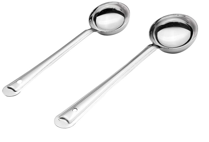 RJ kitchenware Store Stainless Steel Basting/Serving Ladle Set (2 Pieces) Premium Stainless Steel Kitchen Tools Set for Cooking, Set - Image 1
