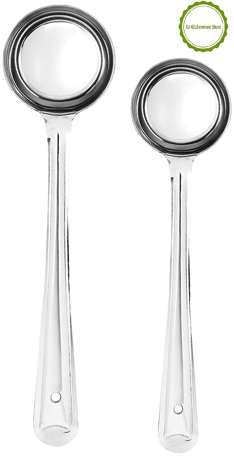 RJ kitchenware Store Stainless Steel Basting/Serving Ladle Set (2 Pieces) Premium Stainless Steel Kitchen Tools Set for Cooking, Set - Image 3