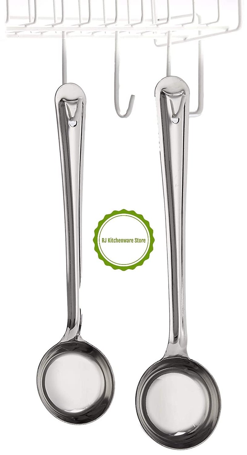RJ kitchenware Store Stainless Steel Basting/Serving Ladle Set (2 Pieces) Premium Stainless Steel Kitchen Tools Set for Cooking, Set - Image 5