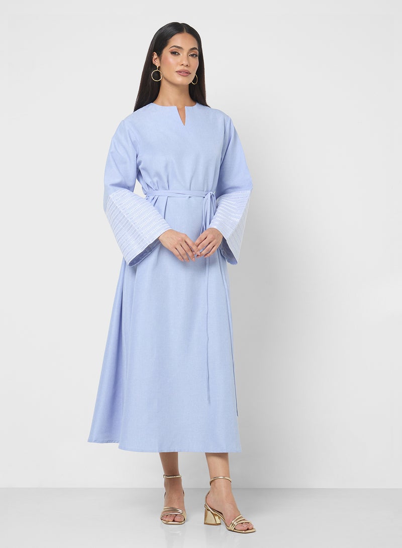 Khizana Abaya With Patterned Sleeves - Image 4