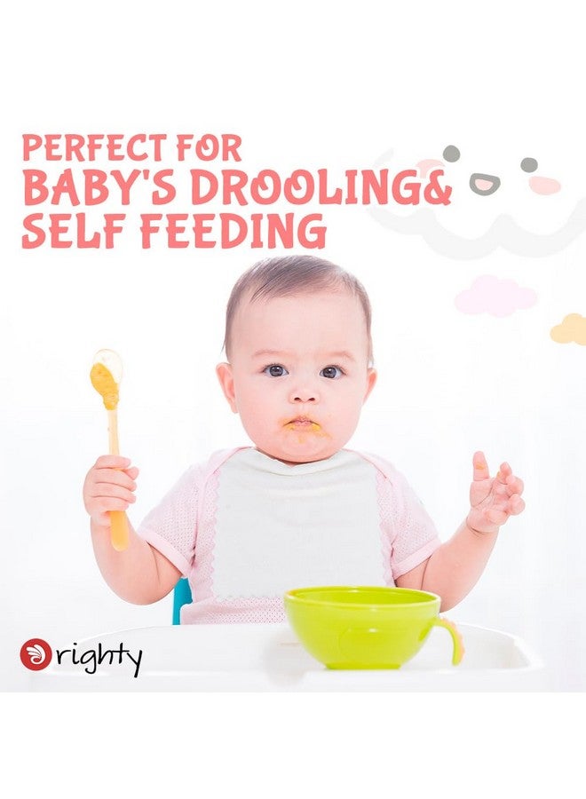 Orighty Burp Cloths For Baby 8 Pack Super Soft & Absorbent Coral Fleece Baby Burp Cloth 20 X 10 Inch Gentle & Large Burp Rugs For Baby Sensitive Skin Burping Cloths For Newborn Essential White - Image 4