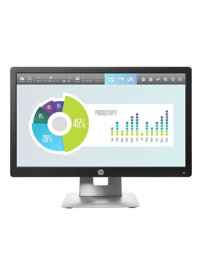 HP شاشة عرض LED بدقة عالية الوضوح مقاس 20 بوصة أسود/ فضي - Image 1