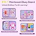 Qizfun Montessori Busy Board Book for Toddlers Mermaid Sensory Learning Toy for Girls Educational Fine Motor Skills Toy Travel Busy Board for Car Airplane - Image 4