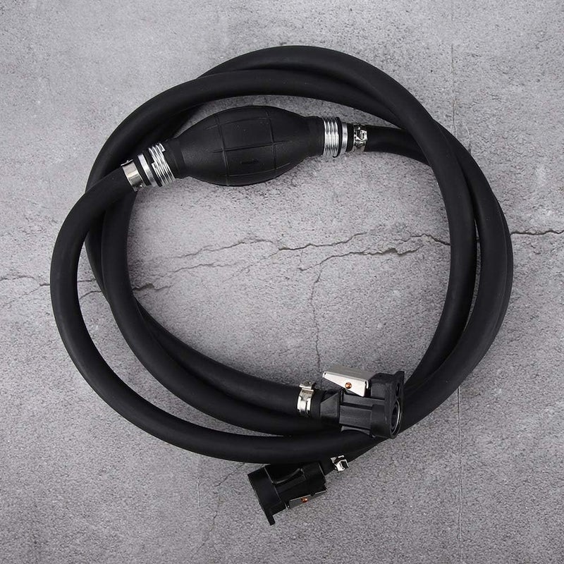 Maxmartt Boat Fuel Line 3/8in 7ft Boat Motor Fuel Gas Hose Fuel Line with Ball Pump Marine Gas Tank Fuel Line Assembly with Primer Bulb Connector for Marine Johnson - Image 5