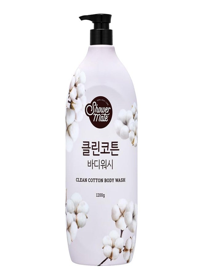 Shower Mate SHOWERMATE Natural Body Wash 42.3 fl oz, 1.2 kg (Clean Cotton) - Image 1