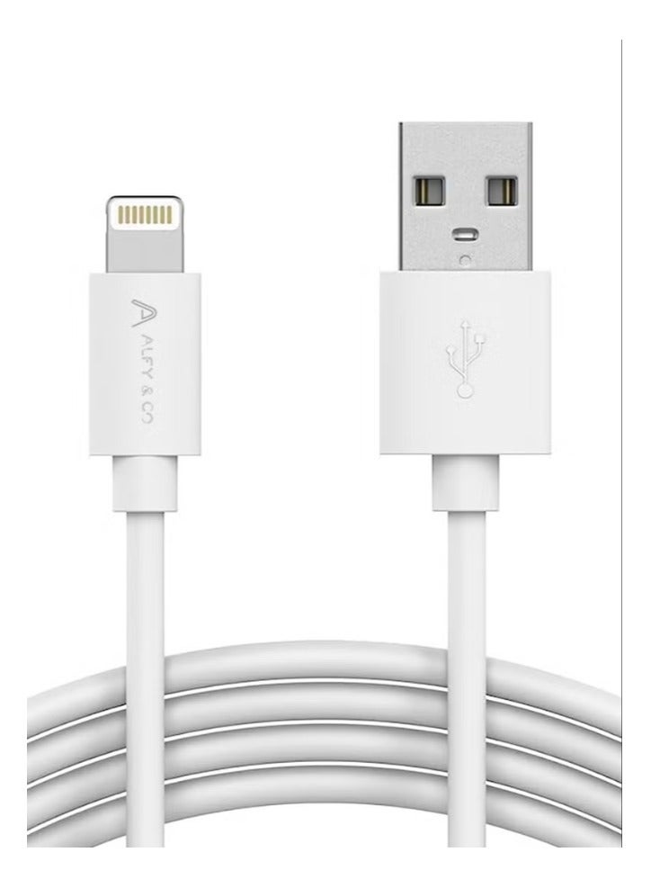 ALFY & CO iPhone Lightning to USB Cable (1 m) White - Image 1
