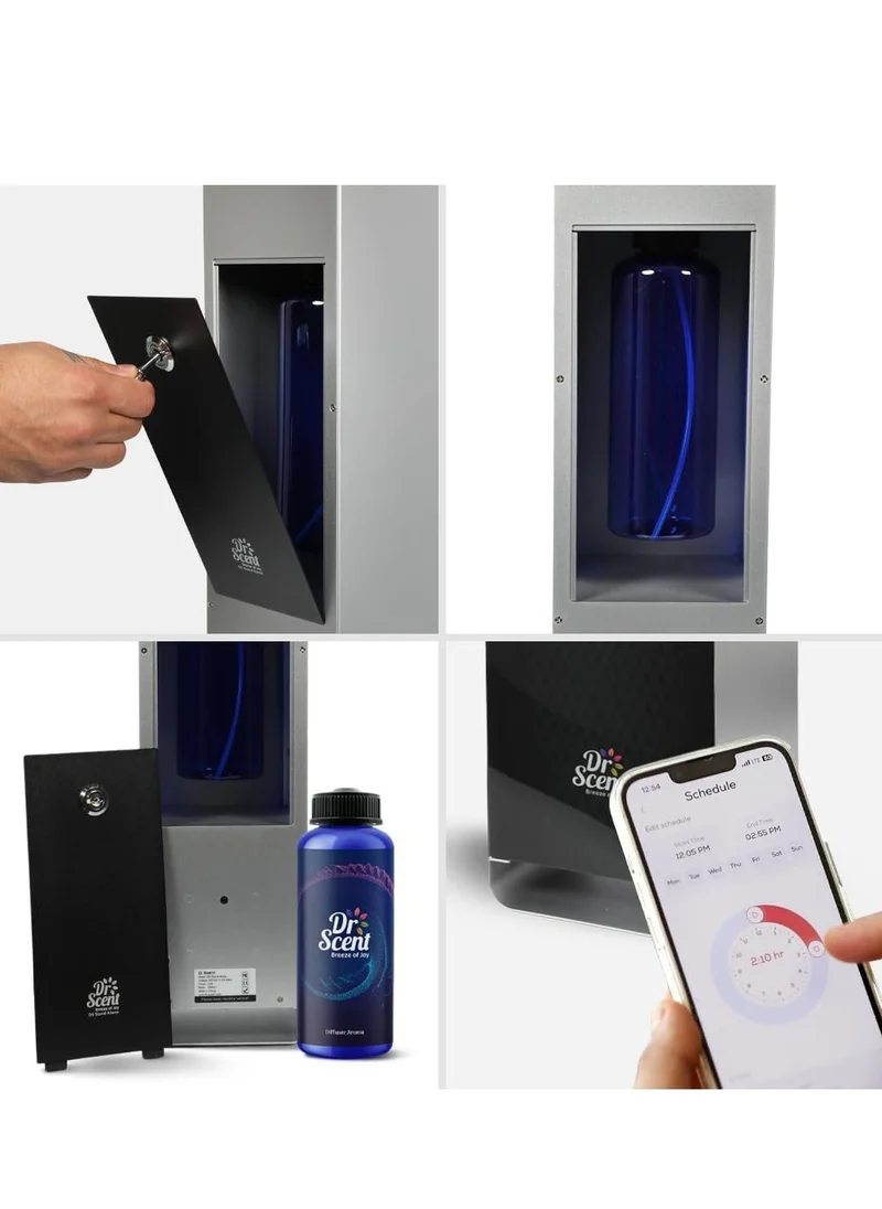 Dr Scent Dr Scent Essential Oil Standalone Mini Diffuser Machine Aromatherapy Scent Diffuser Device for Home, Hotel, Office & Gym | Modern Design, Advanced Scenting Tech | 600m², 1800m³ Coverage Area
