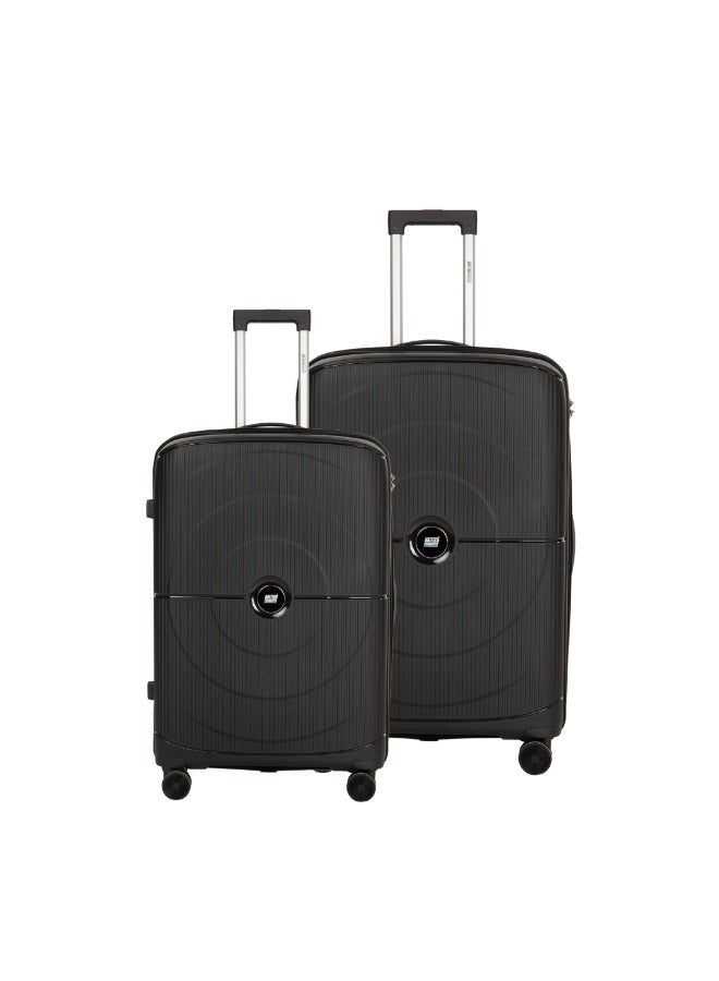 BRITISH TOURISTER 2-Piece Hard Shell Luggage Set (20'' & 24'') – Lightweight Polypropylene Suitcases with TSA Lock & 360° Spinner Wheels - Black - Image 1