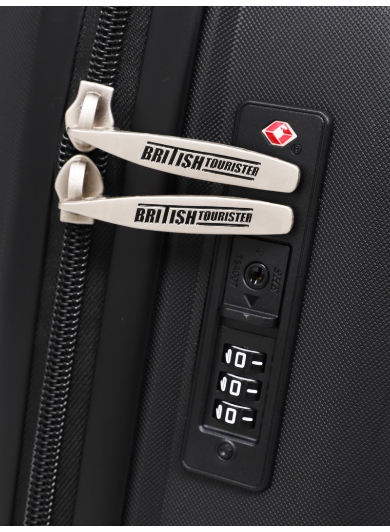 BRITISH TOURISTER 2-Piece Hard Shell Luggage Set (20'' & 24'') – Lightweight Polypropylene Suitcases with TSA Lock & 360° Spinner Wheels - Black - Image 4