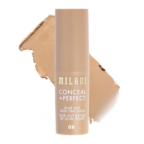 Milani Conceal Perfect Blur Out Skin Tint Stick Light to Medium Coverage Tinted Moisturizer Stick with Vitamin C E Soft Matte Pore Blurring Natural Finish 08Light Medium Warm Yellow