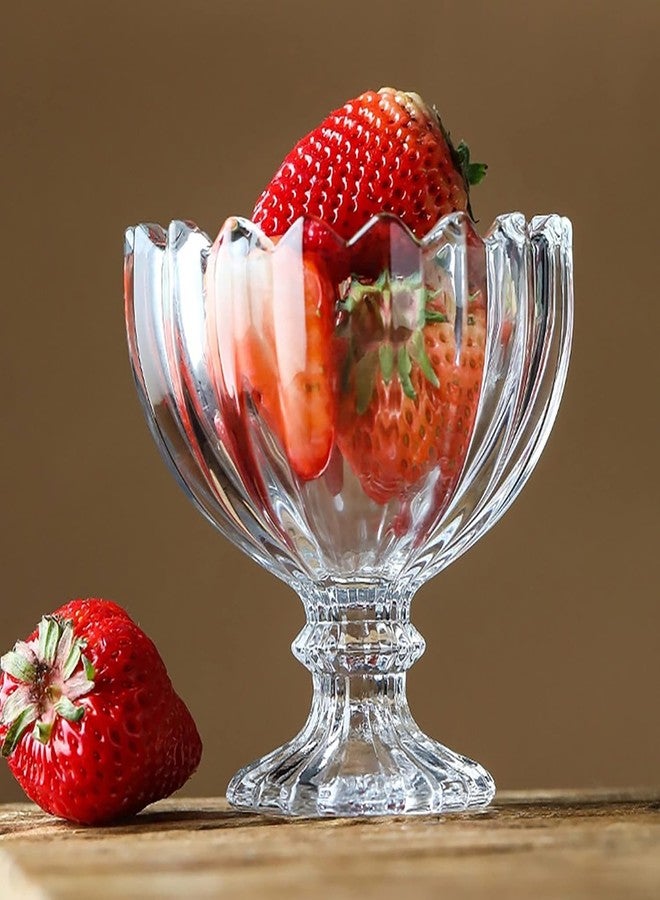 PSMS Crystal Premium Ice Ville Ice Cream Bowl, Dessert Cup for Sundae, Sweets,Snacks, Fruit, Pudding, Nuts or Dip, Serving Bowls Set of 6 Pcs Lead Free and BPA Free etc (1, icecup-170ml) - Image 4