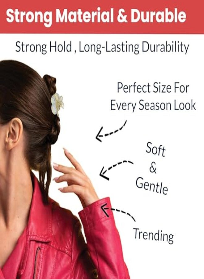 FREEBIES Pack of 2 Stylish White Cherry Hair Clutcher | Strong Grip Claw Clips | Durable Accessories for Women & Girls - Image 4