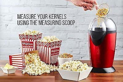 DITCAFOS Popcorn Maker 1200W Hot Air Popcorn Popper Electric Machine Snack Maker with Measuring Cup and Removable Lid - Image 2