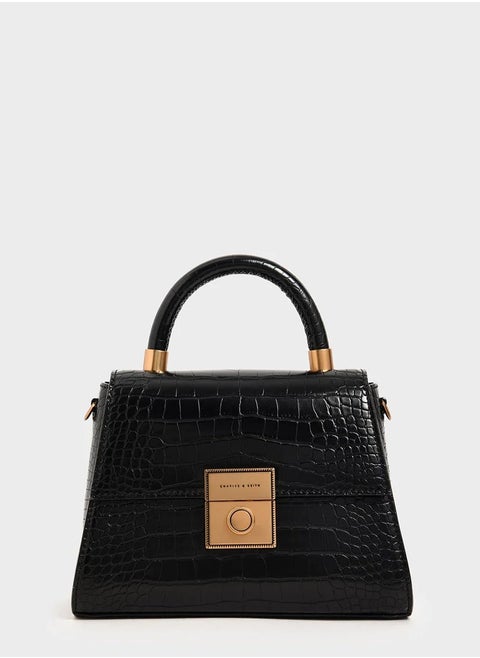 Charles & Keith Clock Effect Structured Sculpture Bag