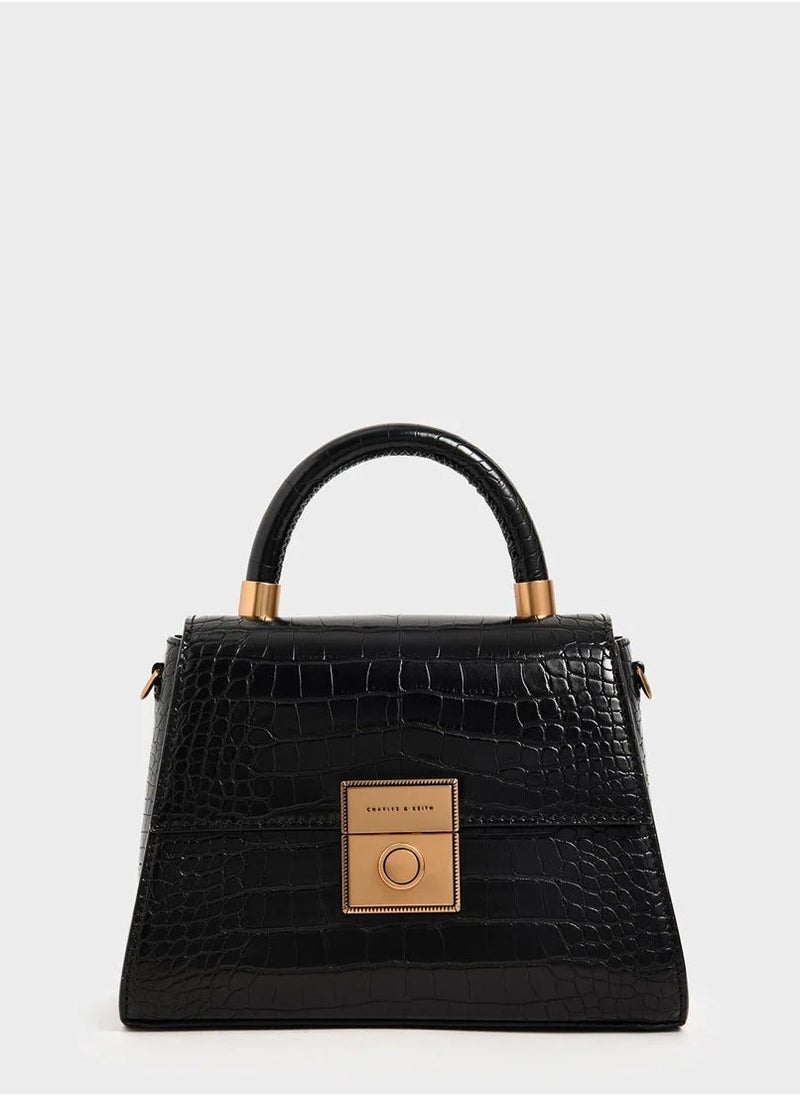 Charles & Keith - Charles & Keith Clock Effect Structured Sculpture Bag - Image 1