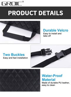 GROIC Car Back Seat Organizer, Hanging PU Leather Car Storage Bag, Compatible with Most Vehicles Interior Accessories Organizer,Car Seat Storage Organizer and Handbag Holder,Vehicle Trash Can  - Image 3