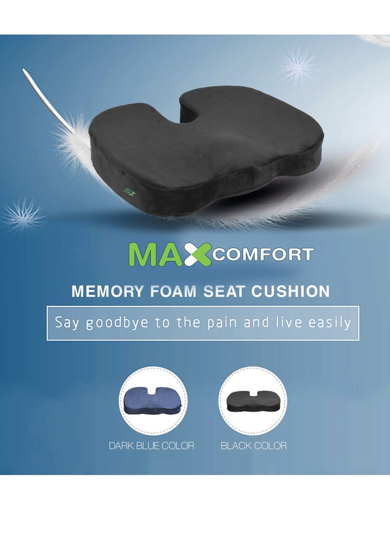 ماكس كمفورت مقعد طبي على شكل حرف U من الميموري الامريكي للوقايه من آلم الناسور وتخفيف كتله وزن الجسم علي منطقه الحوض للحصول اقصى قدر من الراحه , لون اسود - Image 3