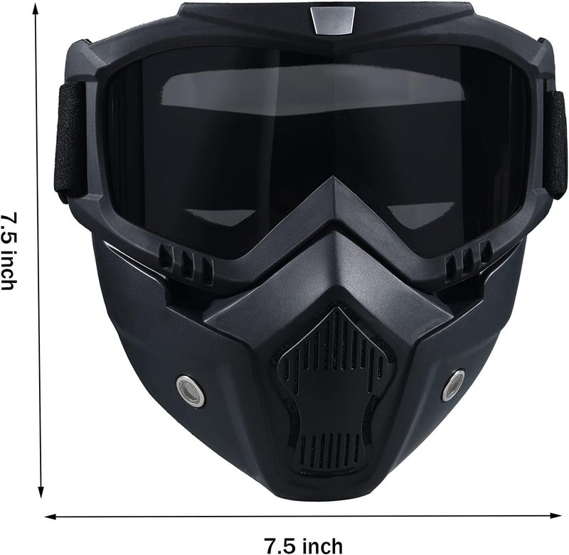BROYEUR Tactical Full Face Paintball Mask with Anti Fog and Detachable Goggles - Image 5
