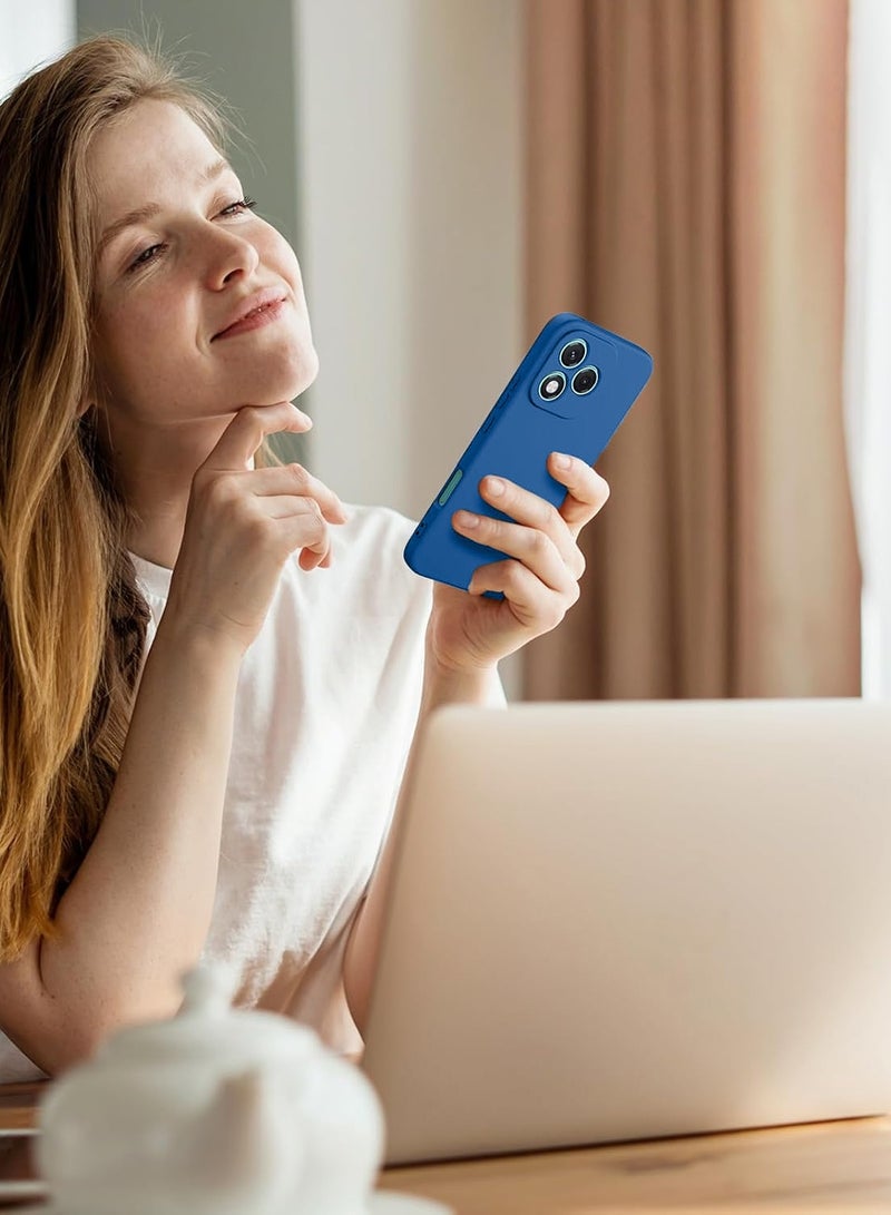 دبليو تيك غطاء حماية Honor 400 Lite 5G 2025 من السيليكون السائل الناعم (MCRPSN) - أزرق كحلي - Image 3